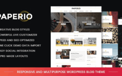 Paperio (v2.9) Responsive And Multipurpose WordPress Blog Theme