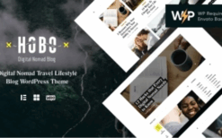 Hobo (v1.0.9) Digital Nomad Travel Lifestyle Blog WordPress Theme