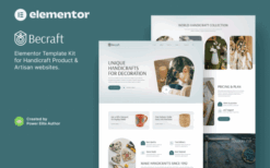Becraft – Handicraft & Artisan Elementor Template Kit