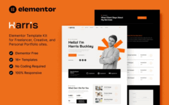 Harris – Creative & Personal Portfolio Elementor Template Kit