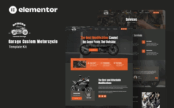 Ryders – Garage Custom Motorcycle Elementor Template Kit