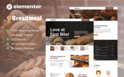BreadMeal – Bakery & Cake Elementor Template Kit