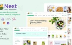Nest v6.0 React Redux NextJS Multipurpose Ecommerce Template