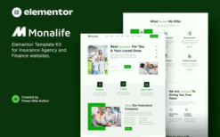 Monalife – Insurance Agency & Finance Elementor Template Kit
