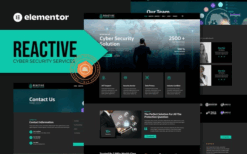 Reactive – Cyber Security Services Elementor Template Kit