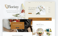 Floristy – Florist & Flower Boutique Elementor Template Kit