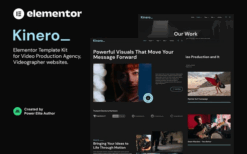 Kinerio – Video Production Agency Elementor Template Kit