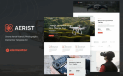 Aerist – Drone Aerial Video & Photography Elementor Template Kit