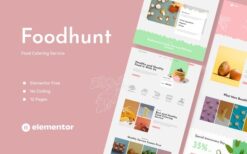 Foodhunt – Food Catering Service Elementor Template Kit