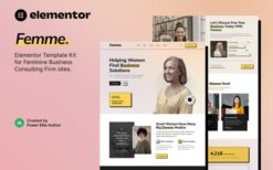 Femme – Feminine Business Consulting Elementor Template Kit