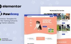 Pawdemy – Pet Training Academy Elementor Template Kit