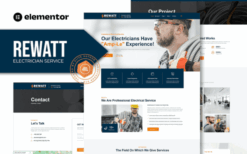 Rewatt – Professional Electrical Services Elementor Template Kit