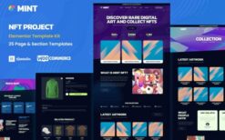Mint – NFT Projects & Portfolio WooCommerce Elementor Template Kit