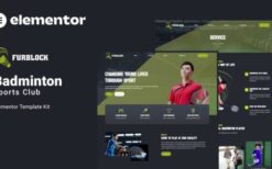 Furblock Badminton Club Elementor Template Kit