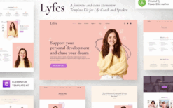 Lyfes – Feminine Life Coach & Speaker Elementor Template Kit