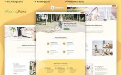 Walking Paws – Dog Walking and Pet Services Elementor Template Kit