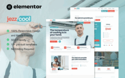 JezzCool – AC Repair Services Elementor Pro Template Kit