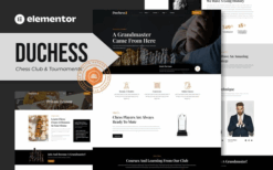 Duchess – Chess Club & Tournament Elementor Template Kit