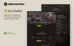 Gutama – Music Composer & Producer Elementor Template Kit