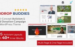 Reddrop Buddies (v1.3.1) Multi-Concept Activism & Blood Donation Campaign WordPress Theme