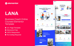 Lana – Business Coach Online Course Template Elementor
