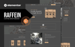 Raffein – Coffee Shop Brand Elementor Template Kit
