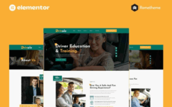 Drivale – Driving School Elementor Pro Full Site Template Kit