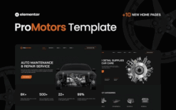 ProMotors – Car Service and Detailing Elementor Template Kit