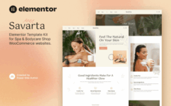 Savarta – Spa & Bodycare Shop Elementor Template Kit