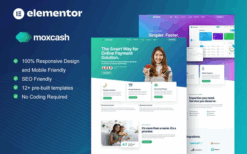 MoxCash – Online Payment Gateway Elementor Pro Template Kit