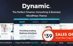 Dynamic v3.2 Finance and Consulting Business WordPress Theme