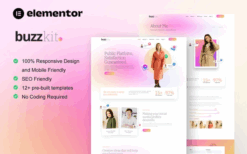 Buzzkit – Influencer & Creative Agency Elementor Template Kit