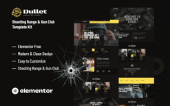 Dullet – Shooting Range & Gun Club Elementor Template Kit