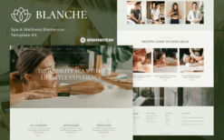 Blanche – Spa & Wellness Elementor Template Kit
