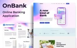 OnBank – Online Banking & Money Transfers – Elementor Kit