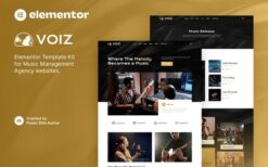 Voiz – Music Management Agency Elementor Template Kit