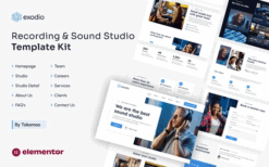 Exodio – Recording & Sound Studio Elementor Template Kit