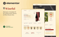 Wineful – Wine Store & Winery Elementor Template Kit