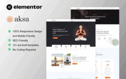 Aksa – Yoga Teacher & Studio Elementor Template Kit