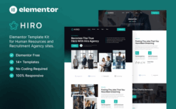 Hiro – Human Resources & Recruitment Agency Elementor Template Kit