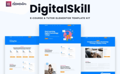 DigitalSkill – E-course & Online Tutorials Elementor Pro Template Kit
