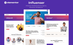 Influenser – Influencer Marketing Services Agency Elementor Template Kit