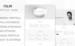 Folim v2.0.1 Clean Minimalist Portfolio WordPress Theme