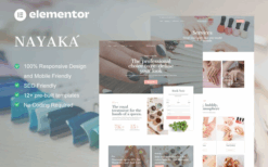 Nayaka – Nail Salon & Beauty Care Elementor Template Kit