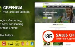 Greengia v2.5 Gardening, Lawn and Landscaping WordPress Theme