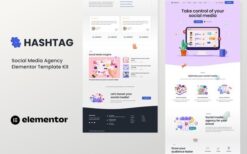 Hashtag – Social Media Agency Elementor Template Kit