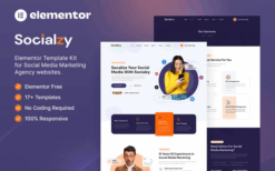 Socialzy – Social Media Marketing Agency Elementor Template Kit