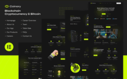 Coinary – Blockchain Cryptocurrency & Bitcoin Elementor Template Kit