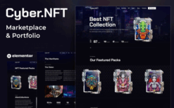 Cyber.NFT Marketplace & Portfolio Elementor Template Kit