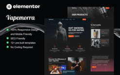Vapemorra – Vape Store Elementor Template Kit